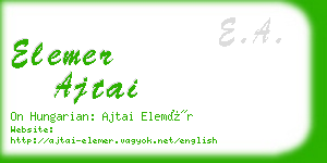 elemer ajtai business card